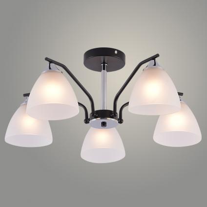 Люстра XA1697B/5 BK+CR черный/хром 5х60W E27 d570 h230, HN25